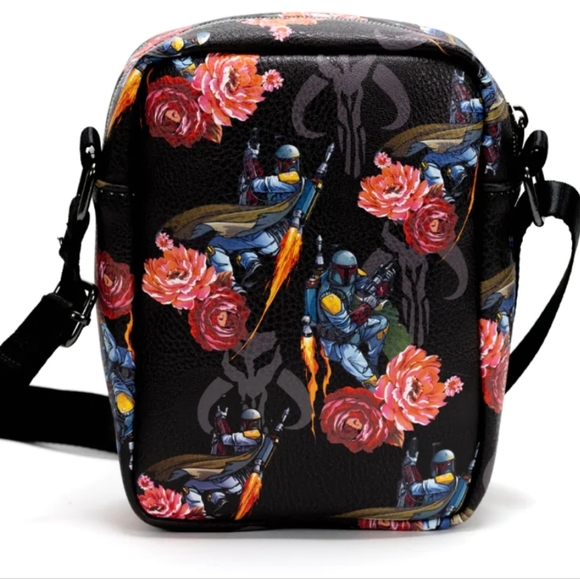 Star Wars Boba Fett Floral Crossbody Bag - Picture 2 of 6